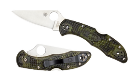 Spyderco Delica 4 - Flat Ground - VG10 - Zome Green FRN Handles - C11ZFPGR - SNK/WTO - Home Office