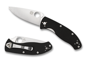 Spyderco Tenacious - Satin Blade - Black G10 - C122GP - SNK/WTO - Home Office