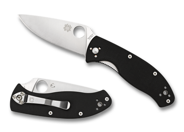 Spyderco Tenacious - Satin Blade - Black G10 - C122GP - SNK/WTO - Home Office