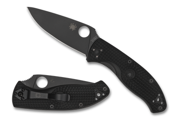 Spyderco Tenacious Lightweight - Plain Edge - Black Blade - Black FRN - C122PBBK