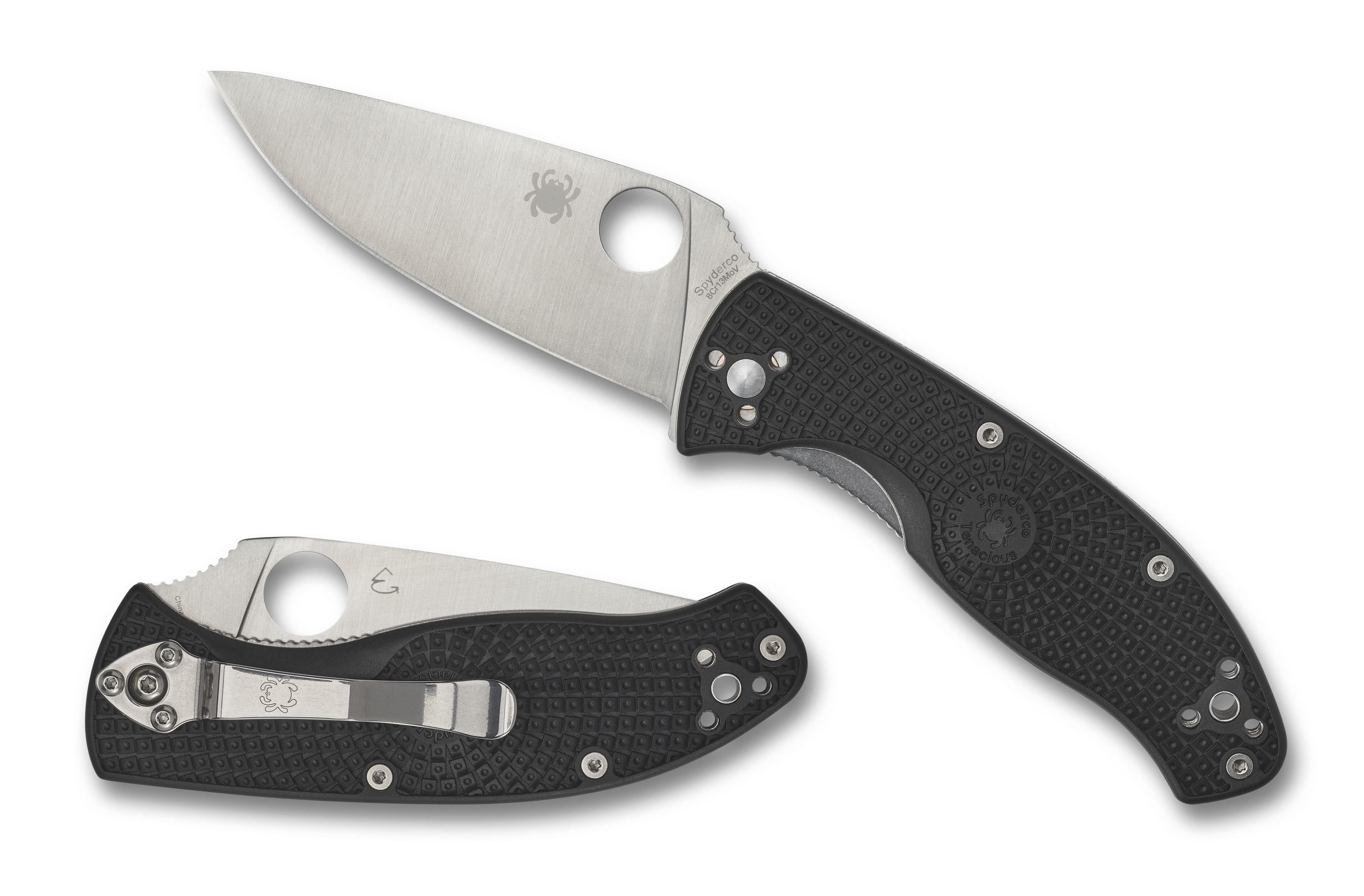 Spyderco Tenacious Lightweight - Plain Edge - Black FRN - C122PBK