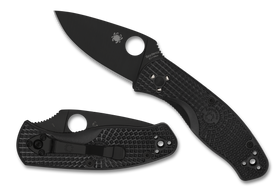 Spyderco Persistence Lightweight - Black FRN - Black Plain Edge Blade - C136PBBK - SNK/WTO - Home Office