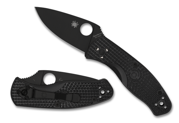 Spyderco Persistence Lightweight - Black FRN - Black Plain Edge Blade - C136PBBK