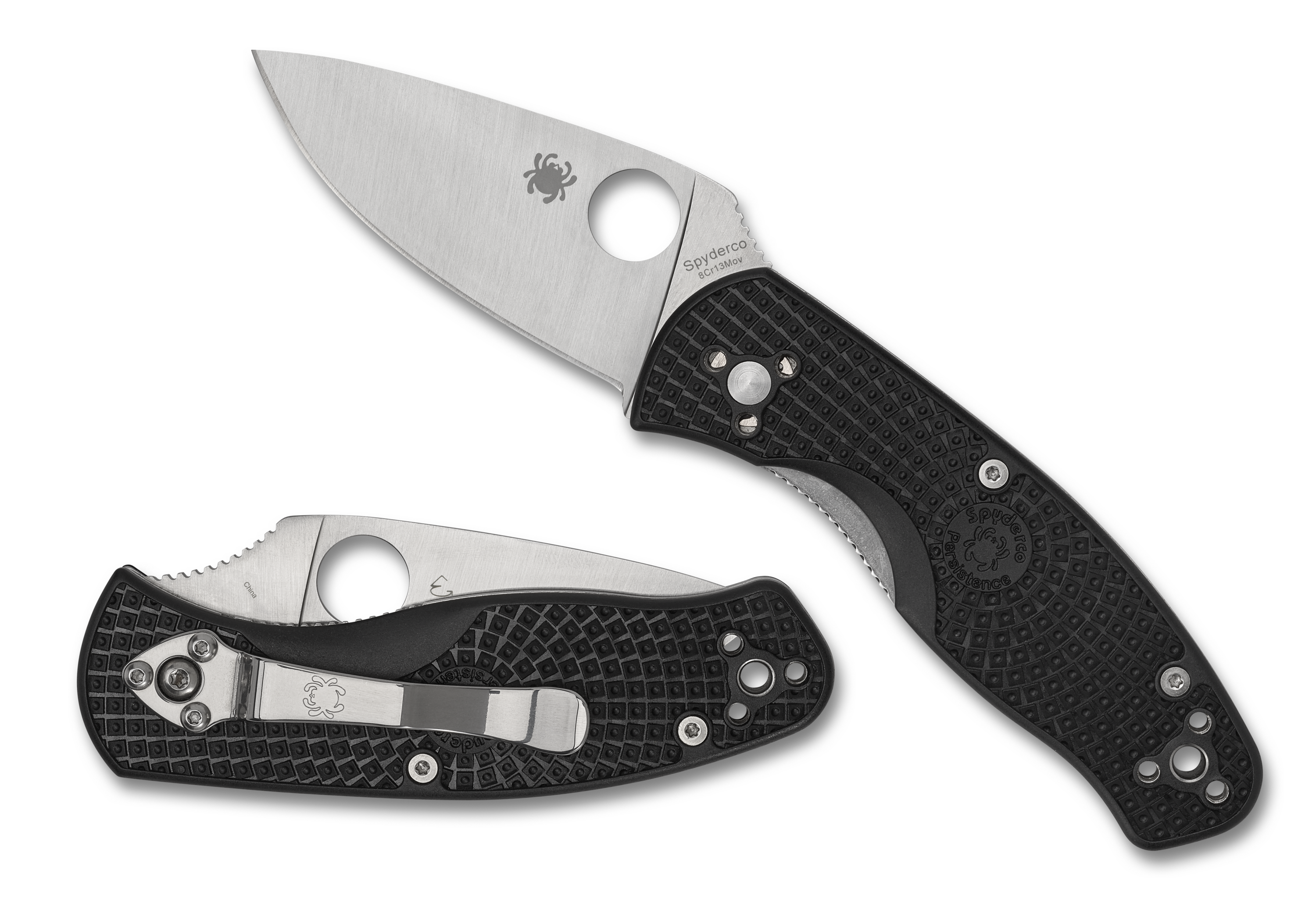 Spyderco Persistence Lightweight - Black FRN - Plain Edge - C136PBK