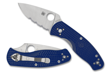 Spyderco Persistence Lightweight - Blue FRN - Partially Serrated CPM-S35VN Edge - C136PSBL - CLOSEOUT