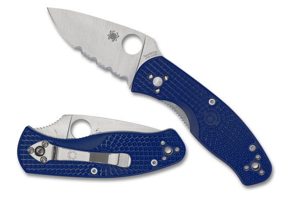 Spyderco Persistence Lightweight - Blue FRN - Partially Serrated CPM-S35VN Edge - C136PSBL - CLOSEOUT
