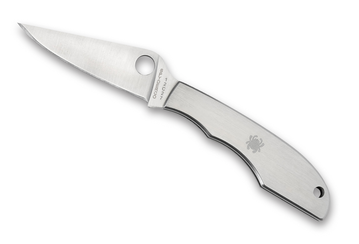 Spyderco GrassHopper - Stainless Handle - Plain Edge - C138P