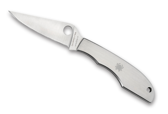 Spyderco GrassHopper - Stainless Handle - Plain Edge - C138P