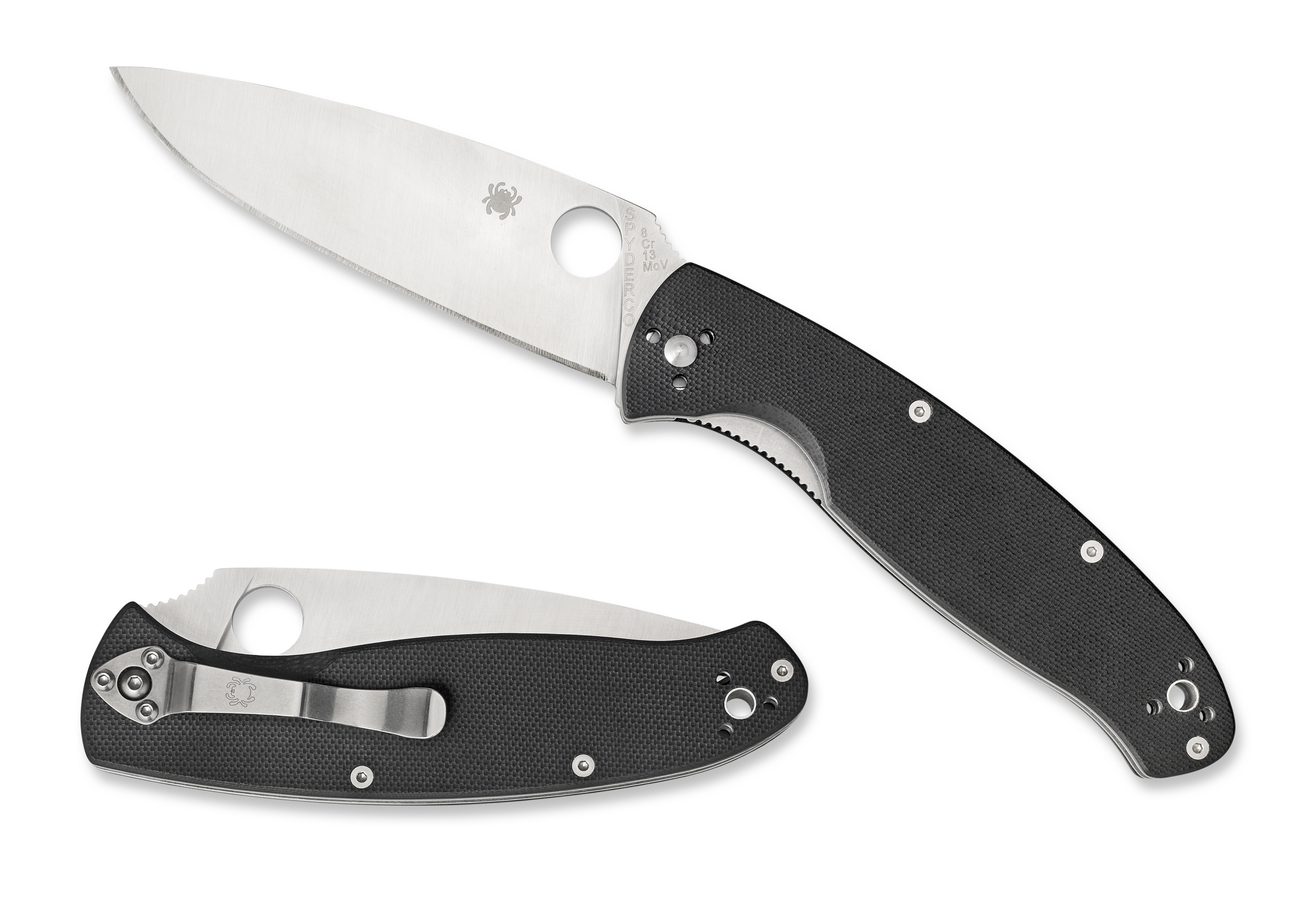 Spyderco Resilience - Black G10 Handle - Plain Edge - C142GP