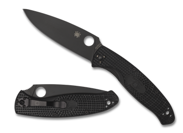 Spyderco Resilience Lightweight - Black G10 Handle - Black Blade - C142PBBK