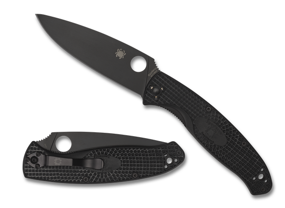 Spyderco Resilience Lightweight - Black G10 Handle - Black Blade - C142PBBK