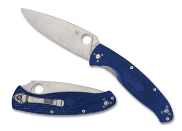 Spyderco Resilience - Blue FRN Handle - Plain Edge CPM-S35VN Blade - C142PBL