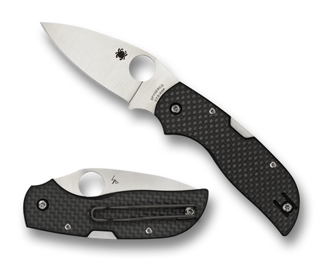 Spyderco Chaparral - Plain Edge CTS-XHP - Carbon Fiber Handle - C152CFP - CLOSEOUT
