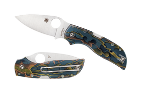 Spyderco Chaparral - Raffir Noble Brass/Acrylic - Plain Edge -  CTS-XHP - C152RNP - CLOSEOUT
