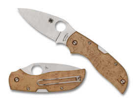 Spyderco Chaparral - Birdseye Maple Wood Handle - Plain Edge CTS-XHP - C152WDP