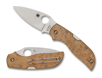 Spyderco Chaparral - Birdseye Maple Wood Handle - Plain Edge CTS-XHP - C152WDP