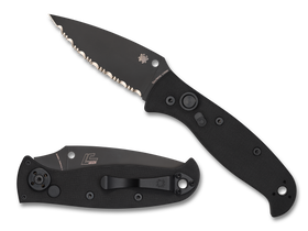 Spyderco Autonomy 2 - Automatic - Black G10 - DLC Serrated Edge LC200N Blade - C165GSBBK2