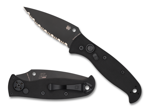 Spyderco Autonomy 2 - Automatic - Black G10 - DLC Serrated Edge LC200N Blade - C165GSBBK2
