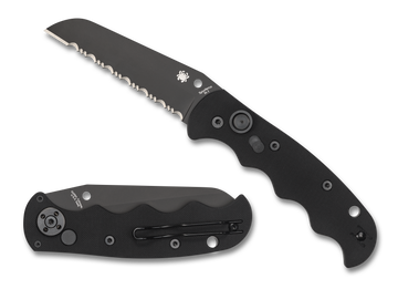Spyderco Autonomy - Automatic - Black G10 Handle - DLC Serrated H1 Blade - C165GSBBK