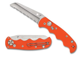 Spyderco Autonomy - Automatic - Orange G10 Handle - Serrated H1 Steel- C165GSOR