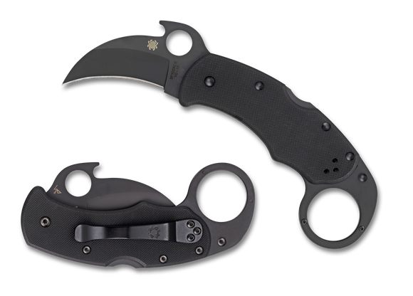 Spyderco Karahawk w/ Emerson Opener - Black Blade - C170GBBKP