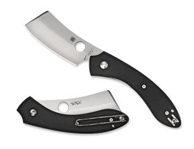Spyderco Roc Cleaver - Black G10 Handle - VG-10 Steel Blade - C177GP - CLOSEOUT