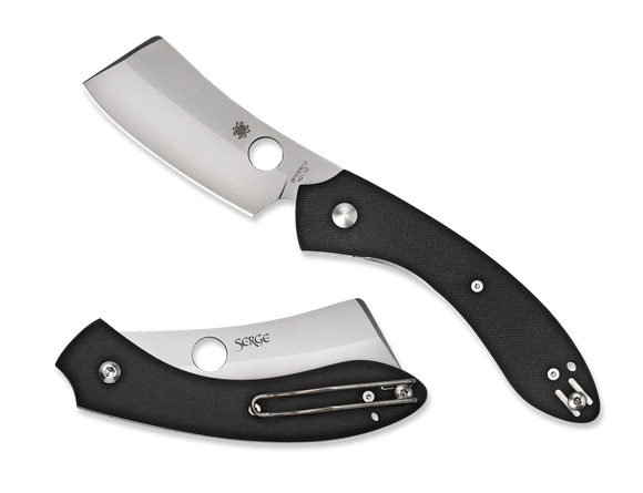 Spyderco Roc Cleaver - Black G10 Handle - VG-10 Steel Blade - C177GP - CLOSEOUT