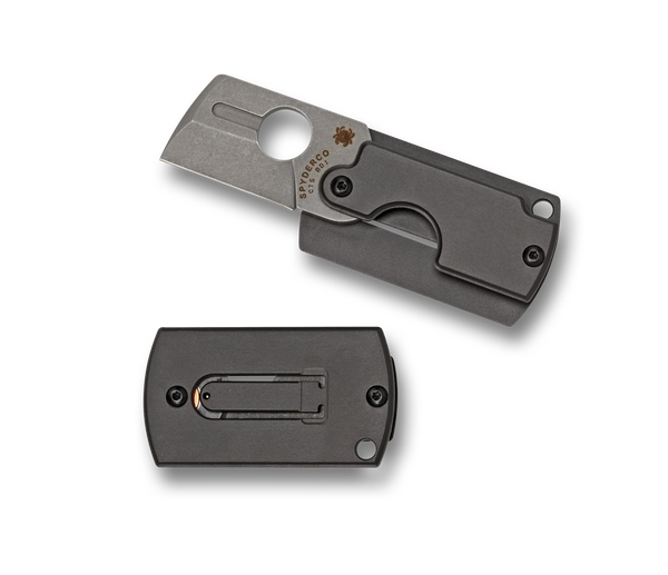 Spyderco Dogtag Folder - Grey Aluminum - CTS-BD1 Blade - C188ALP