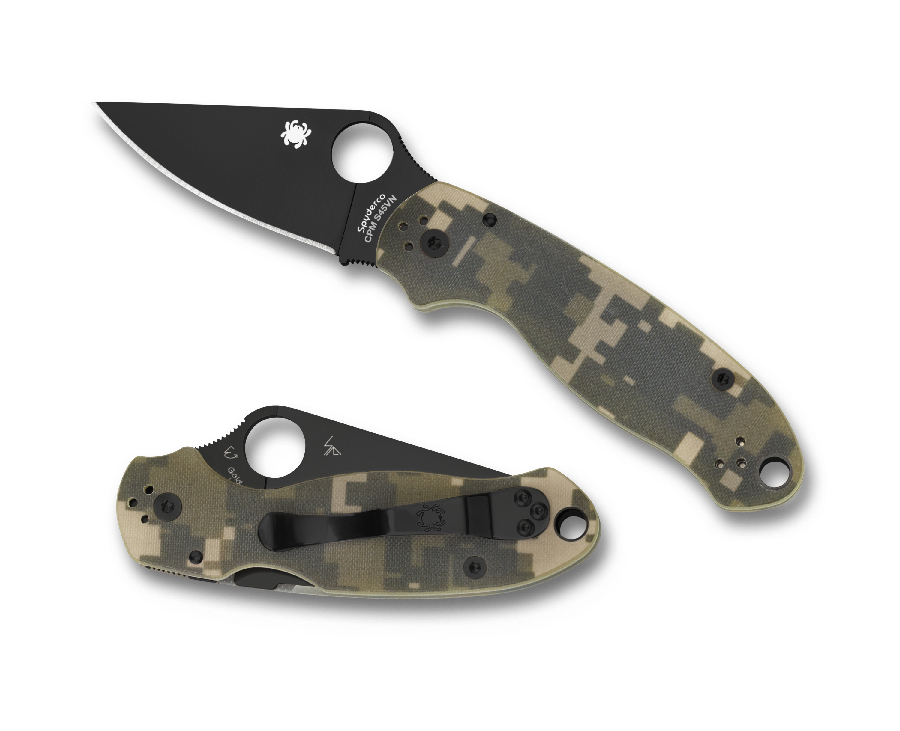 Spyderco Para 3 - Digi Camo G10  Plain Edge Black Blade - C223GPCMOBK