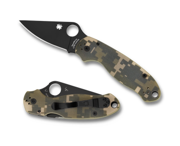 Spyderco Para 3 - Digi Camo G10  Plain Edge Black Blade - C223GPCMOBK