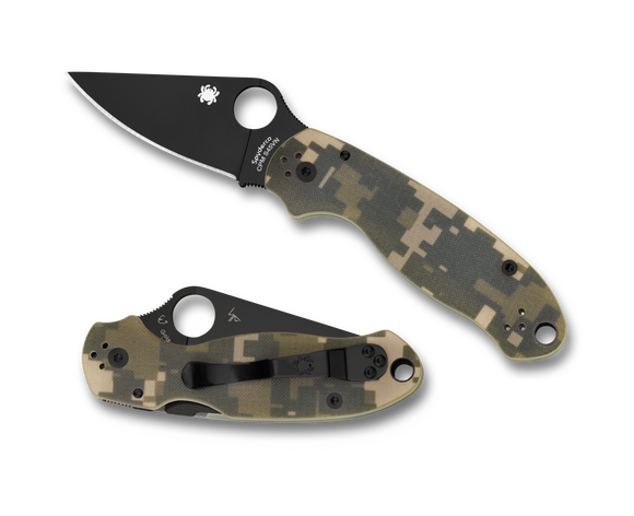 Spyderco Para 3 - Digi Camo G10  Plain Edge Black Blade - C223GPCMOBK