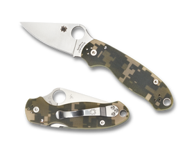 Spyderco Para 3 - Digi Camo G10 Handle - Plaine Edge - C223GPCMO