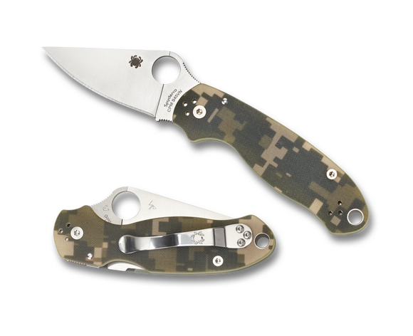 Spyderco Para 3 - Digi Camo G10 Handle - Plaine Edge - C223GPCMO