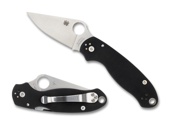 Spyderco Para 3 - Black G10 Handle - Plain Edge - C223GP