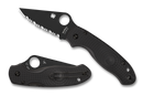 Spyderco Para 3 Lightweight - Serrated Black Blade - Black FRN - C223SBBK-1