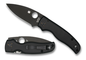 Spyderco Shaman - Plain Edge - Black Blade - Black G10 - C229GPBK