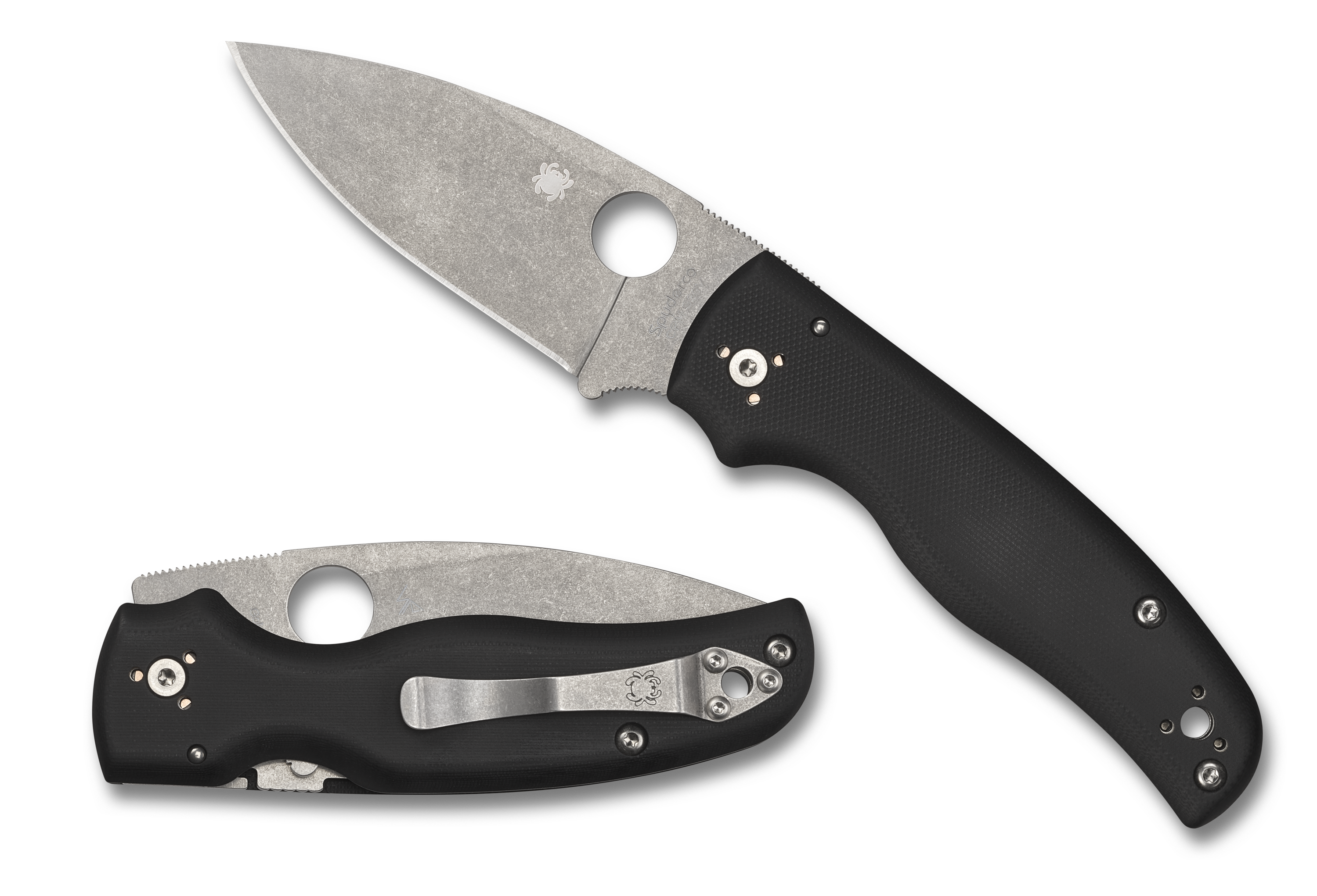 Spyderco Shaman - Plain Edge - CPM-S30V - Black G10 - C229GP