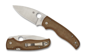 Spyderco Shaman - Sprint Run - Z-Wear PM Steel - Canvas Micarta Handle - C229MPZW
