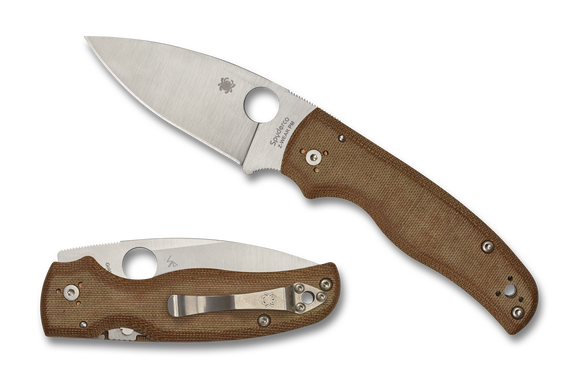 Spyderco Shaman - Sprint Run - Z-Wear PM Steel - Canvas Micarta Handle - C229MPZW