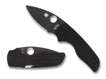 Spyderco Lil’ Native - Compression Lock - Black G10 - Plain Edge - Black Blade - C230GPBBK