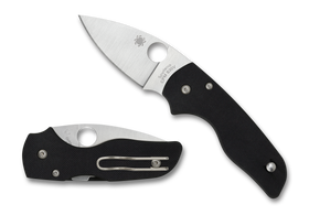 Spyderco Lil’ Native - Compression Lock - Black G10 - Plain Edge CPM-S30V - C230GP