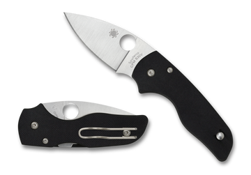 Spyderco Lil’ Native - Compression Lock - Black G10 - Plain Edge CPM-S30V - C230GP