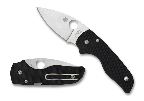 Spyderco Lil’ Native - Compression Lock - Black G10 - Plain Edge CPM-S30V - C230GP
