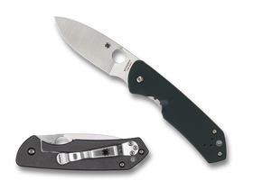 Spyderco Brouwer - Plain Titanium/Green G10 - CPM-S30V - C232GTIP