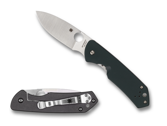 Spyderco Brouwer - Plain Titanium/Green G10 - CPM-S30V - C232GTIP