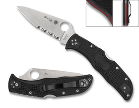 Spyderco Endela - Black FRN - Thin Red Line - C243FPSBKRD - CLOSEOUT