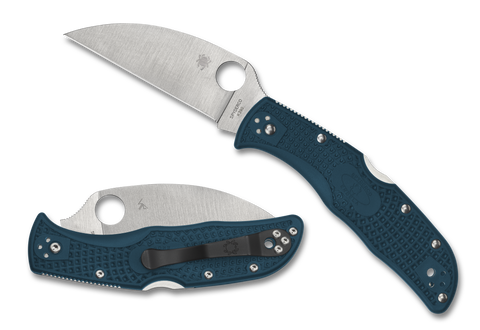 Spyderco Endela - Blue FRN - Wharncliffe K390 Steel - Plain Edge - C243FPWK390 - CLOSEOUT