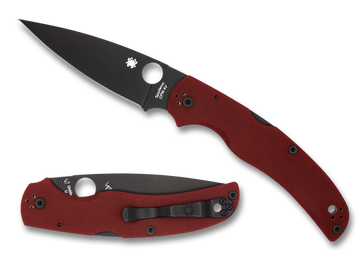 Spyderco Native Chief - St. Nick's Exclusive - Black Hardware - Red G10 - CPM-4V - C244GPRDBK