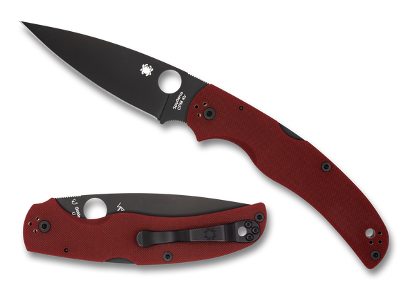 Spyderco Native Chief - St. Nick's Exclusive - Black Hardware - Red G10 - CPM-4V - C244GPRDBK