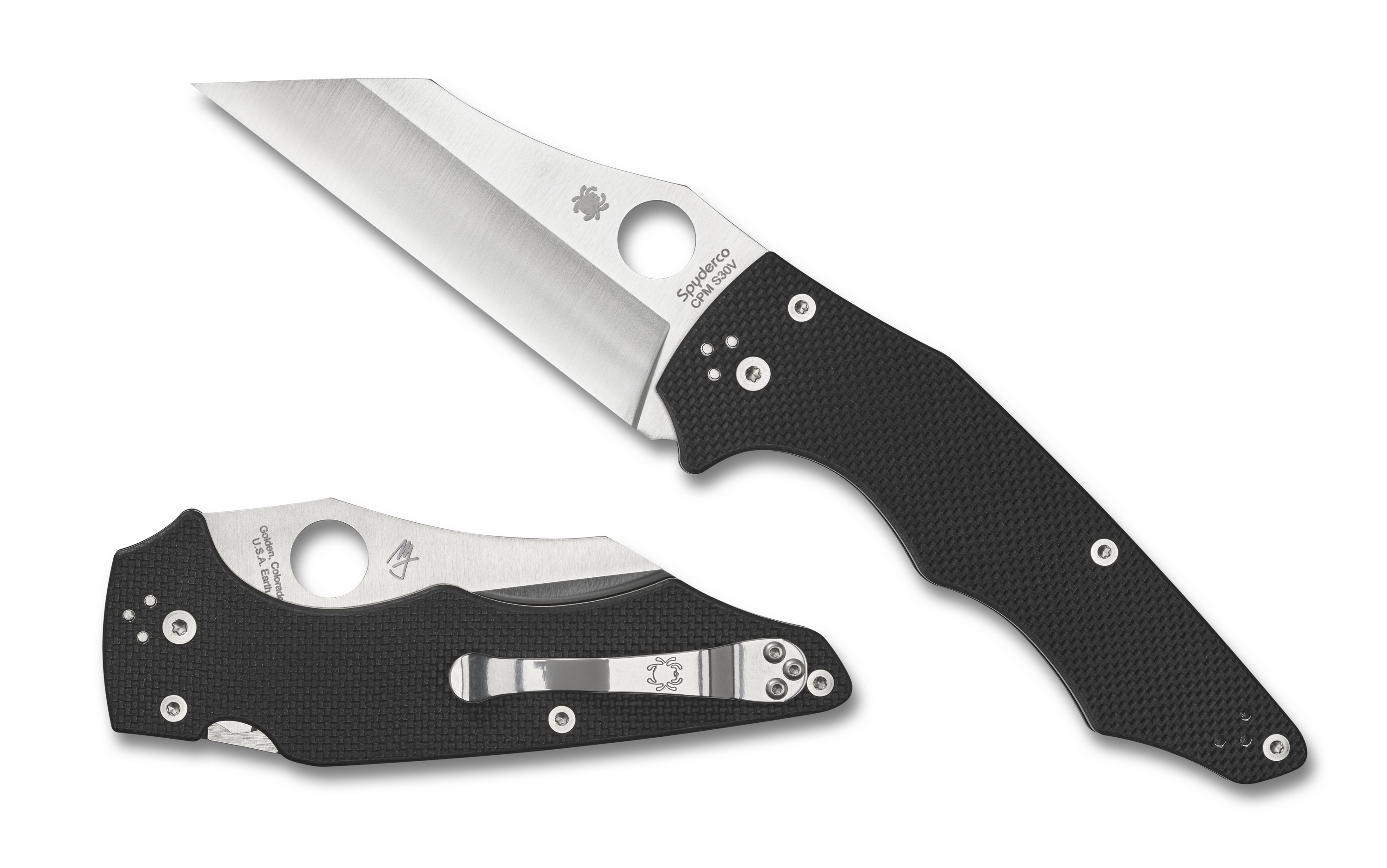 Spyderco YoJumbo - Compression Lock - CPM-S30V Steel - Black G10 - C253GP